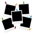 Polaroids with pin Royalty Free Stock Photo