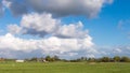 Polder landscape of Groene Hart in Dutch Randstad, South Holland Royalty Free Stock Photo