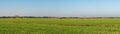 Polder landscape with meadows and church tower of Eemnes, Eempolder, Netherlands