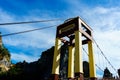 The pole bridge at the Khao Ngoo Rock Park it is beautiful