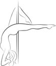 Pole dancer Royalty Free Stock Photo