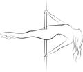 Pole dancer Royalty Free Stock Photo