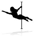 Pole Dancer Woman Silhouette