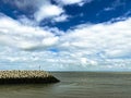 Entrance of the port in Cadzand, The Netherlands Royalty Free Stock Photo