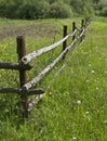Pole fence in the country Royalty Free Stock Photo