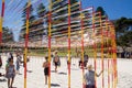 Pole and Ribbon Interactive Sculpture: Cottesloe Beach