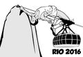 Pole Vault Athlete - Olympic Games - Rio de Janeiro 2016 Royalty Free Stock Photo