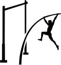 Pole vault athlete Royalty Free Stock Photo