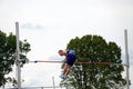 Pole Vault jump of Menno Vloon FBK games in Fanny Blankers Koen Stadium in Hengelo Royalty Free Stock Photo