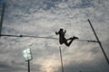 Pole Vault silhouette Royalty Free Stock Photo