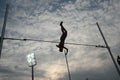 Pole Vault silhouette Royalty Free Stock Photo