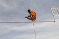 Pole Vaulter Clearing Bar