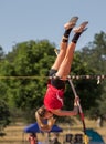 Pole Vaulter Gets Air Royalty Free Stock Photo