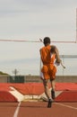 Pole Vaulter Running With Pole