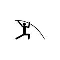 pole vaulting icon. Element of sport icon. Premium quality graphic design icon. Signs and symbols collection icon for websites, we Royalty Free Stock Photo