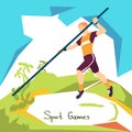 Pole Vaulting Sport Competition Royalty Free Stock Photo