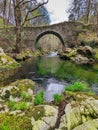 Polea roman and bridge, Villayon municipality, Asturias, Spain Royalty Free Stock Photo