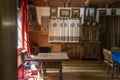 Vintage design of living room in antique manor of the artist Polenov. Museum old furniture