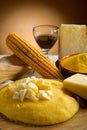 Polenta and cheese Royalty Free Stock Photo