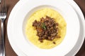 Polenta con ragÃÂ¹ di cinghiale Royalty Free Stock Photo