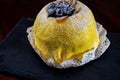 Polenta e Osei di Bergamo Alta most renowned sweet specialty Bergamo s cuisine, made from sponge cake, chocolate, butter, Royalty Free Stock Photo