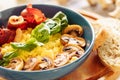 Polenta Italian Corn Porridge Cuisine Mushroom