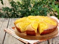 Polenta and orange butter cake Royalty Free Stock Photo