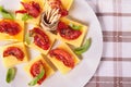 polenta,tomato and basil