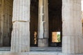 Poles of Temple of Hephaestus Hephaestion, a well-preserved Greek temple; it remains standing largely as built. It is a Doric