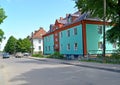 POLESSK, RUSSIA. A view of Sovetskaya Street in summer day