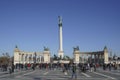 Police action against Hungarian restaurant workers protesting against closure restrictions. Impact of COVID-19 on the economy. Royalty Free Stock Photo