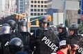 Police in action for G8/G20 Protest Toronto Royalty Free Stock Photo