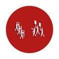 police against protesters icon in badge style. One of protest collection icon can be used for UI, UX