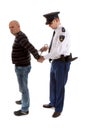 Police agent is making a arrest Royalty Free Stock Photo