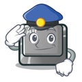 Police alt button in the cartoon shape Royalty Free Stock Photo
