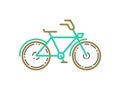 Graceful vintage mint-colored bycicle icon