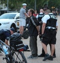 Police arresting man near White House.Washington, D.C. United States of America Royalty Free Stock Photo