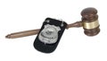 Police Badge and Gavel Royalty Free Stock Photo