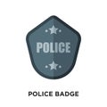 police badge logo isolated on white background for your web, mob