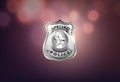 Police Badge Realistic Composition