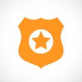 Police badge vector icon Royalty Free Stock Photo