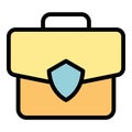 Police bag icon vector flat Royalty Free Stock Photo