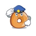 Police bagels character cartoon style