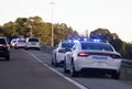 Police Barricade Check Point Royalty Free Stock Photo