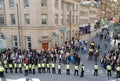 Police barricade protesters