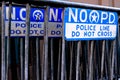 Police Barricades in New Orleans Royalty Free Stock Photo