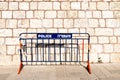 Police Barrier in Jerusalem Royalty Free Stock Photo