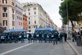 Police barrier in Rome, Italy Royalty Free Stock Photo