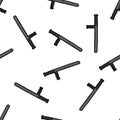 Police baton seamless doodle pattern, vector illustration Royalty Free Stock Photo