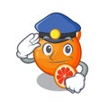 Police blood orange in mascot fruit basket